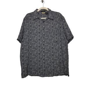 Vintage Axist Silk Geometric All Over Abstract Art Button Shirt Punk Emo Grugne